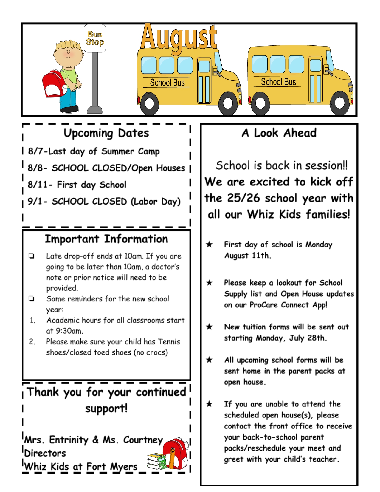 August Newsletter
