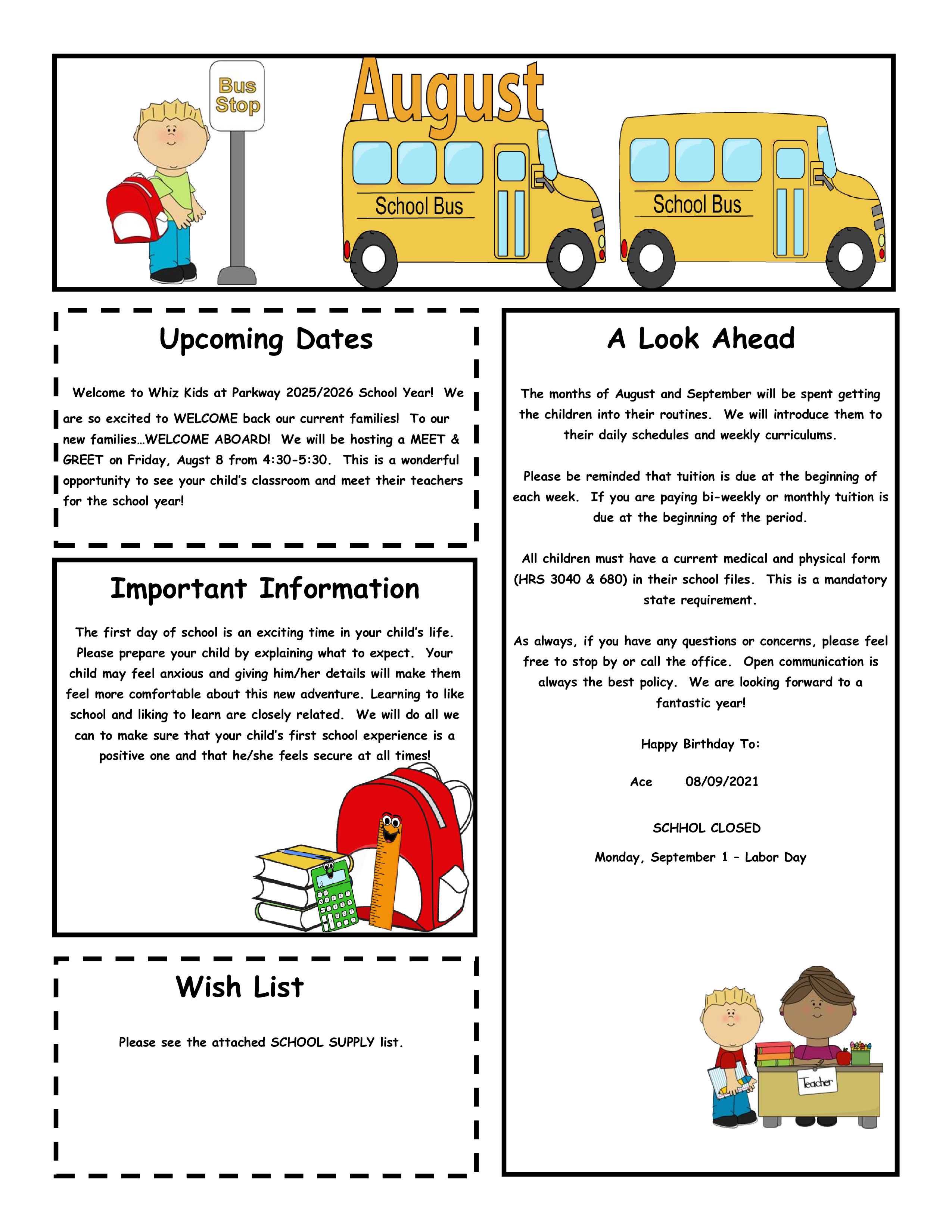 August Newsletter