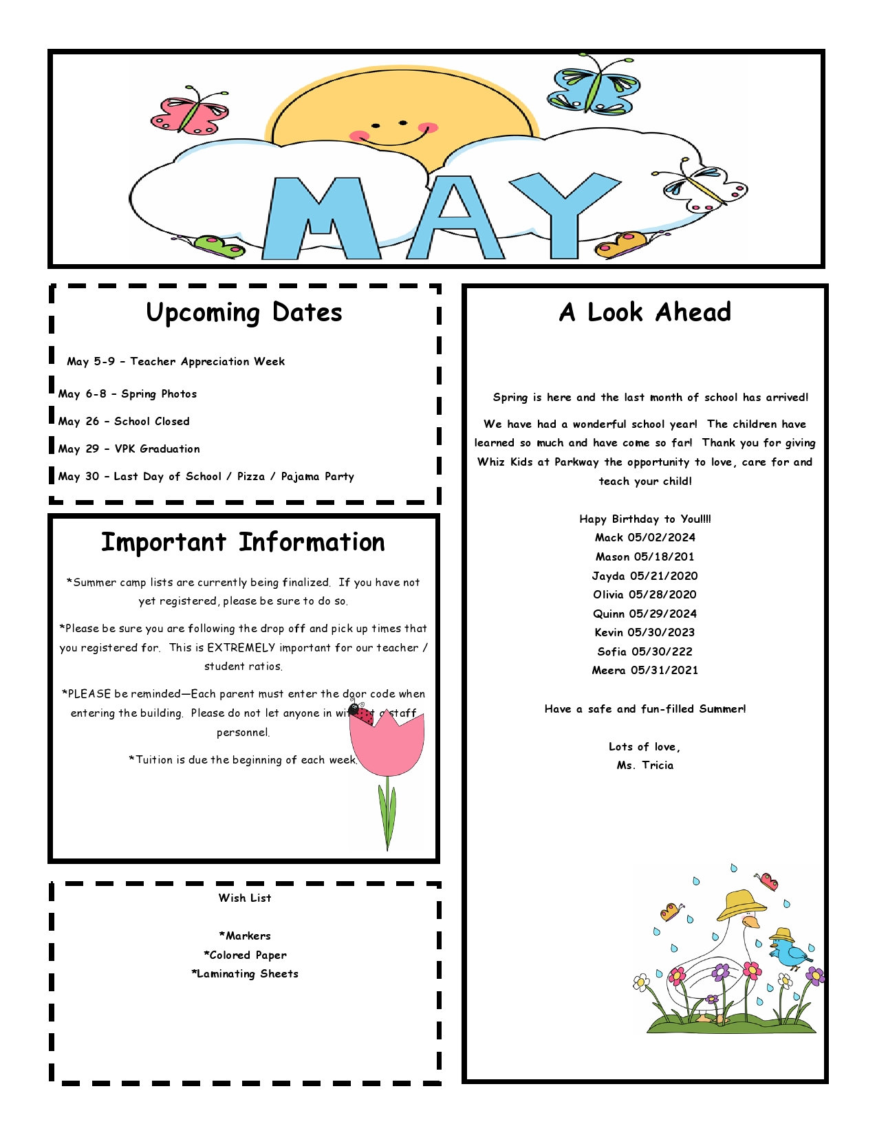 May Newsletter