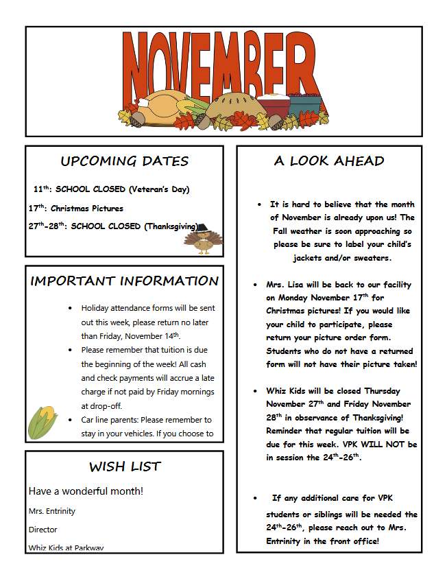 November Newsletter