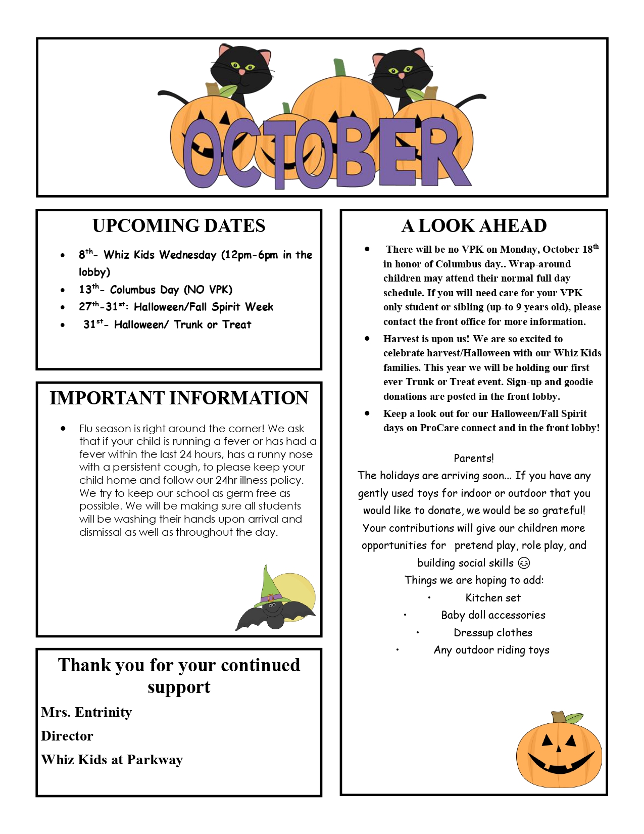 October Newsletter