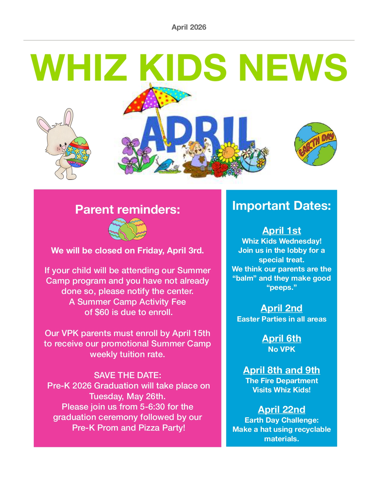 April Newsletter