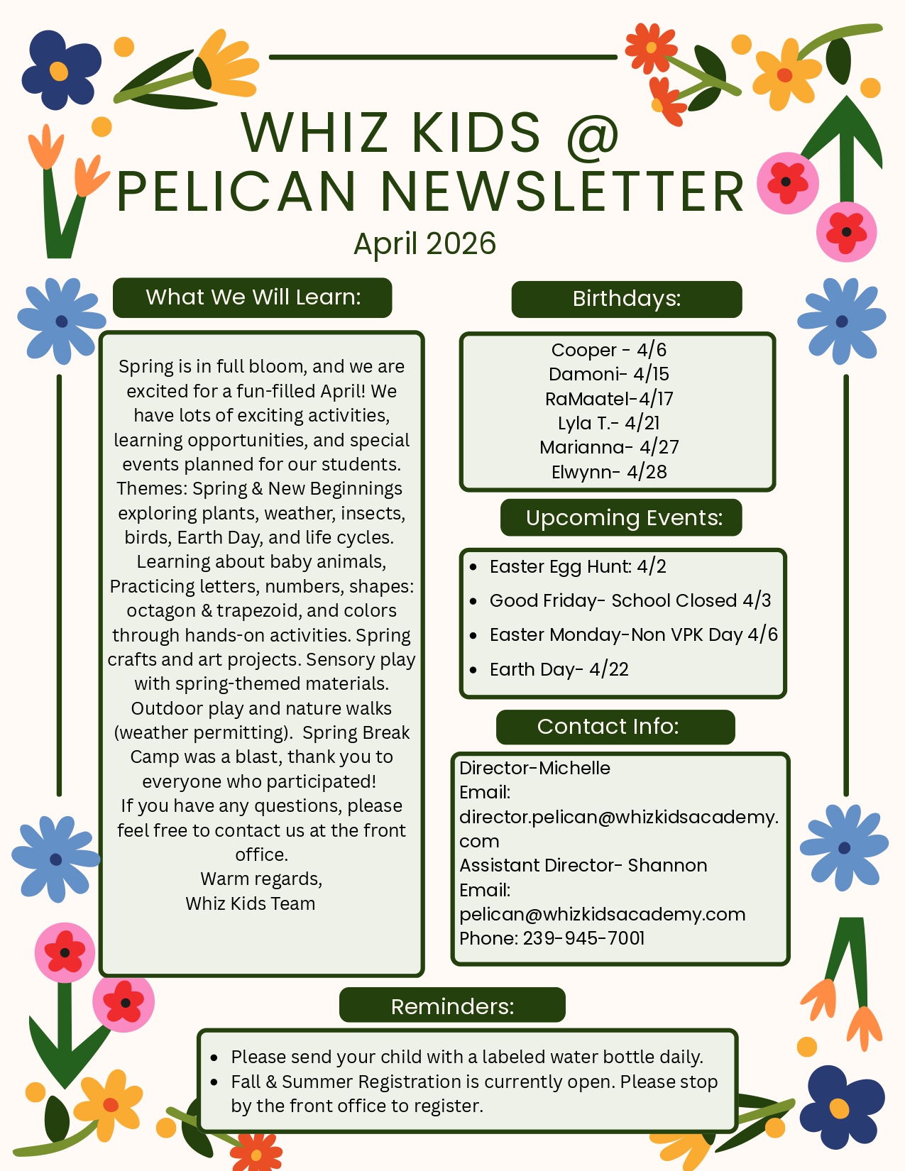 April Newsletter
