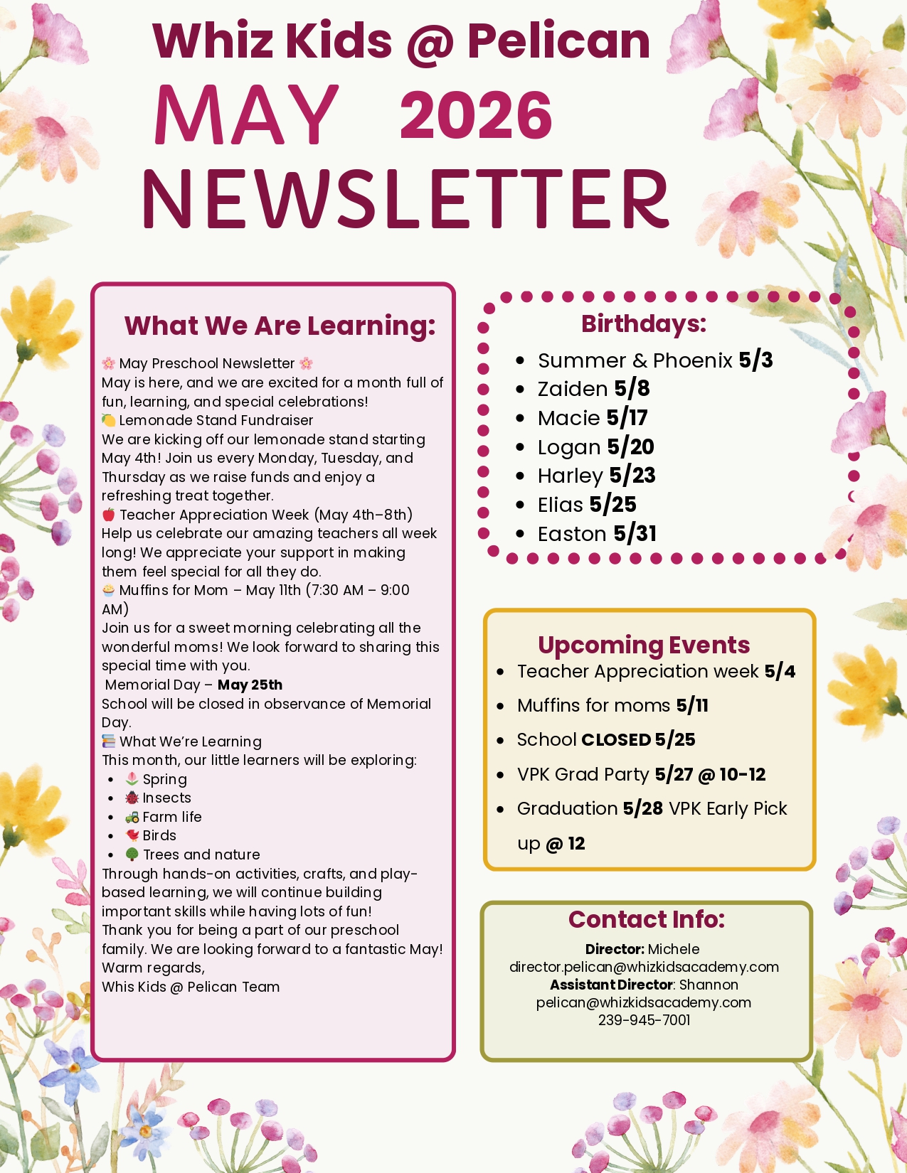 May Newsletter