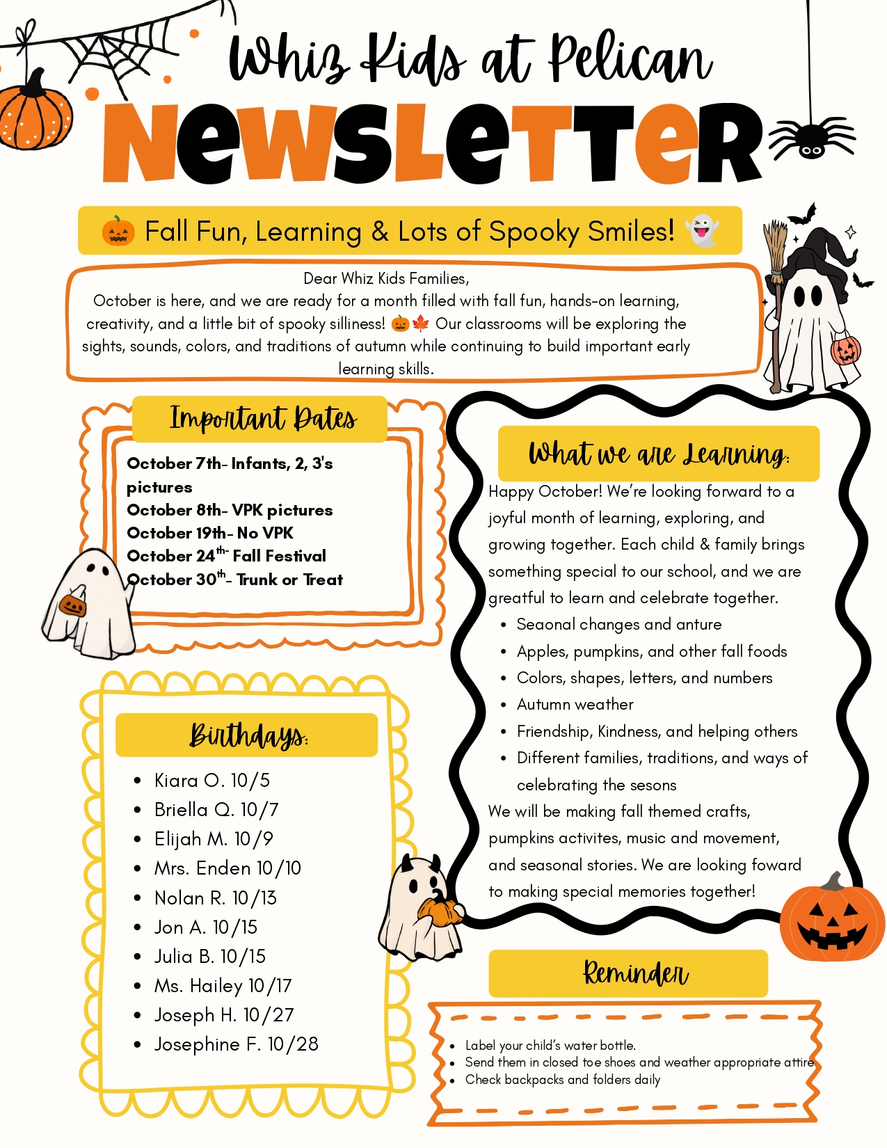 October Newsletter